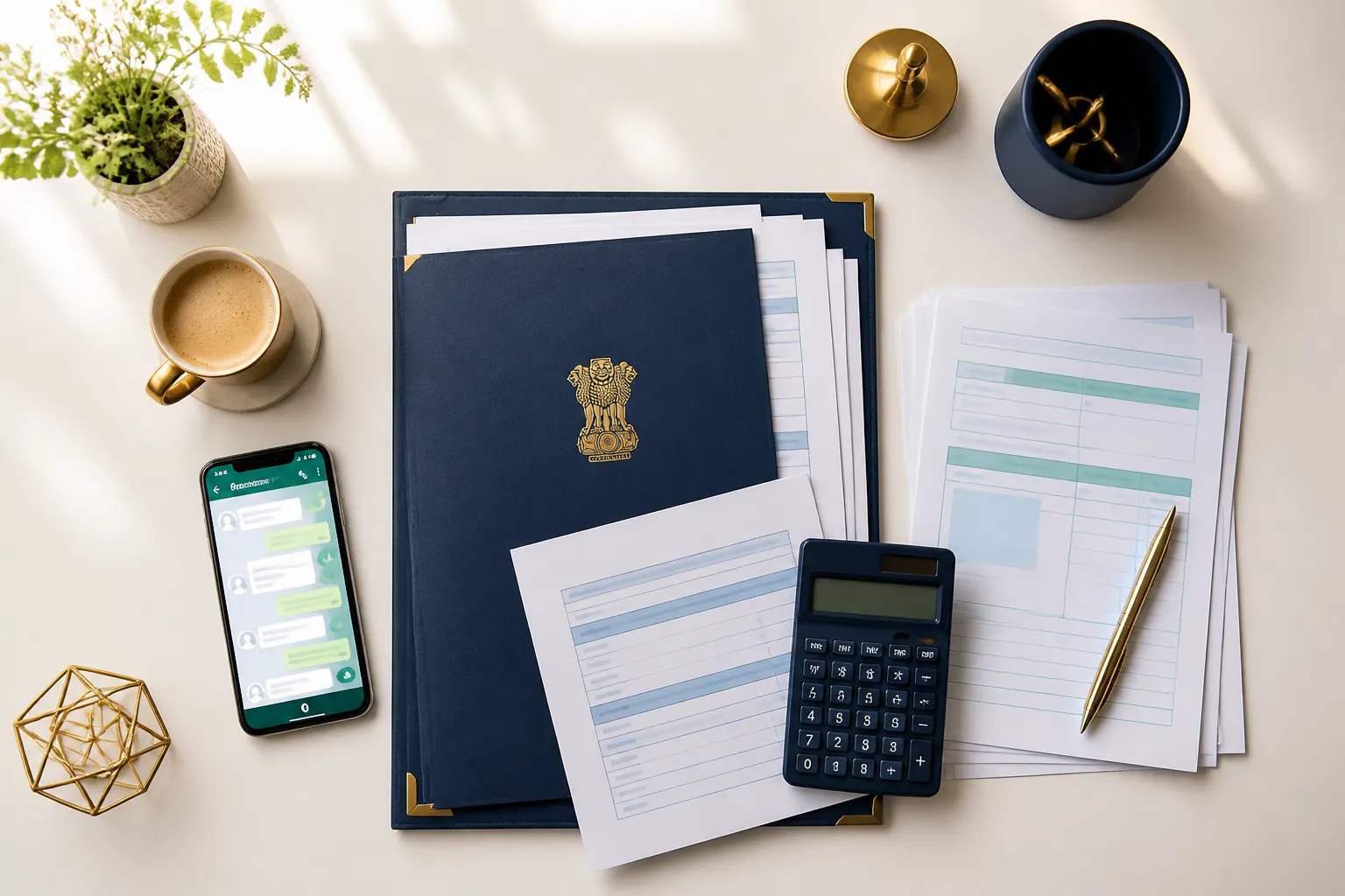 Professional tax and legal document workspace